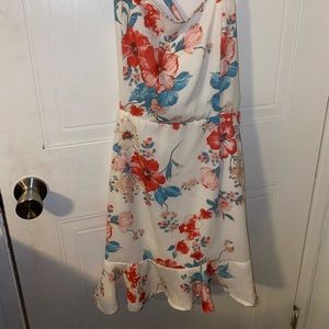 XL floral Charlotte Russe tie back dress